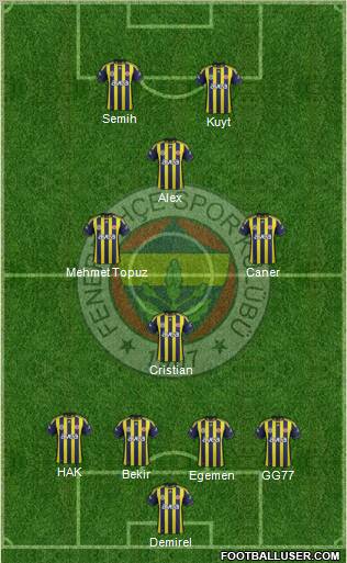 Fenerbahçe SK Formation 2012