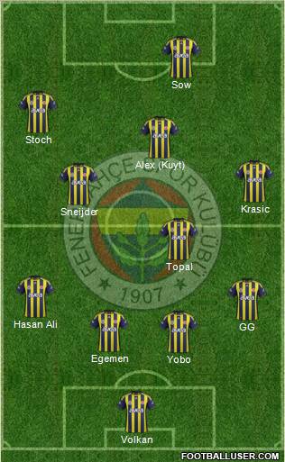 Fenerbahçe SK Formation 2012