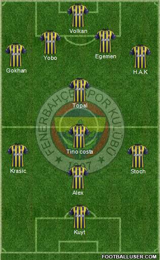 Fenerbahçe SK Formation 2012