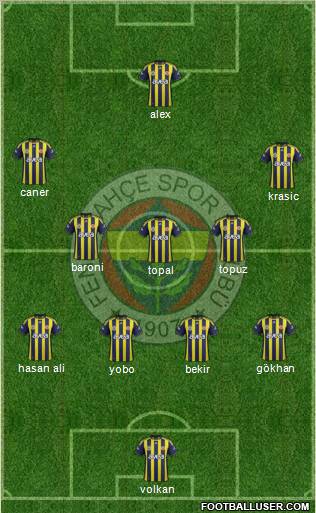 Fenerbahçe SK Formation 2012