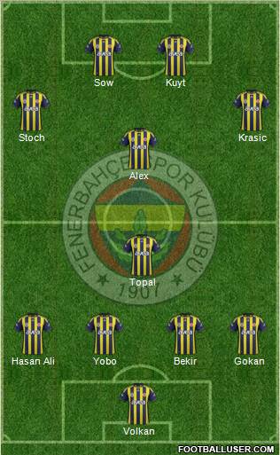Fenerbahçe SK Formation 2012