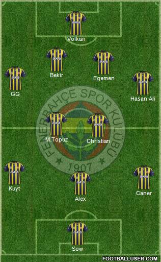 Fenerbahçe SK Formation 2012