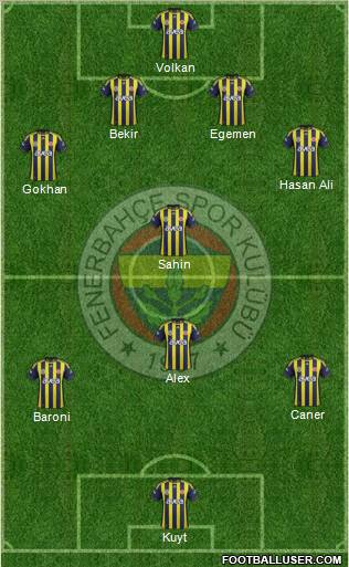 Fenerbahçe SK Formation 2012
