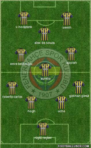 Fenerbahçe SK Formation 2012