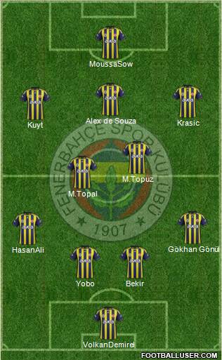 Fenerbahçe SK Formation 2012