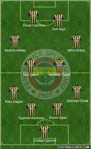Fenerbahçe SK Formation 2012