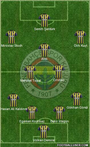 Fenerbahçe SK Formation 2012