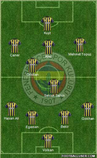 Fenerbahçe SK Formation 2012