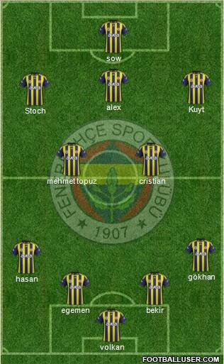 Fenerbahçe SK Formation 2012