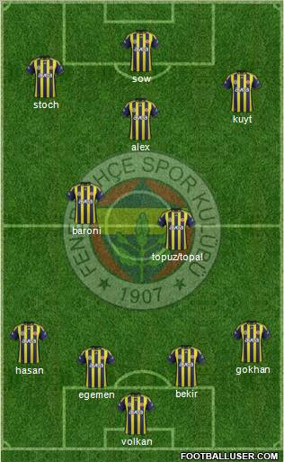 Fenerbahçe SK Formation 2012