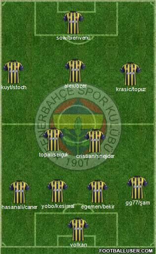 Fenerbahçe SK Formation 2012