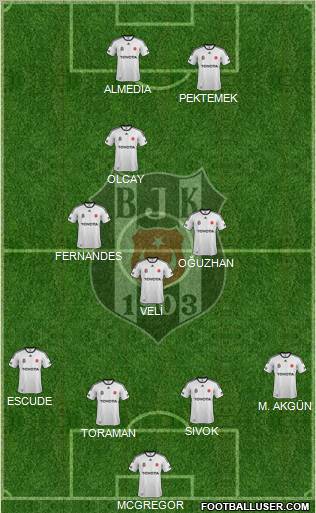 Besiktas JK Formation 2012
