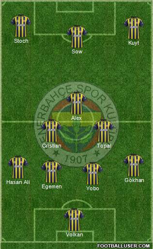 Fenerbahçe SK Formation 2012