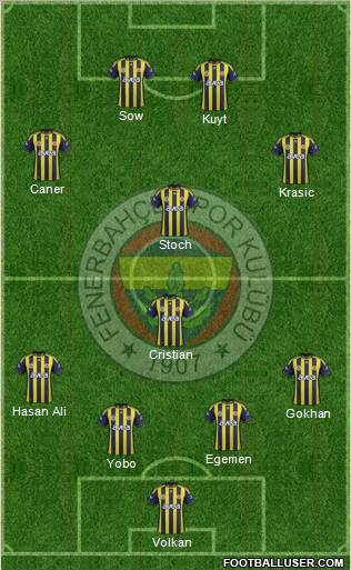 Fenerbahçe SK Formation 2012