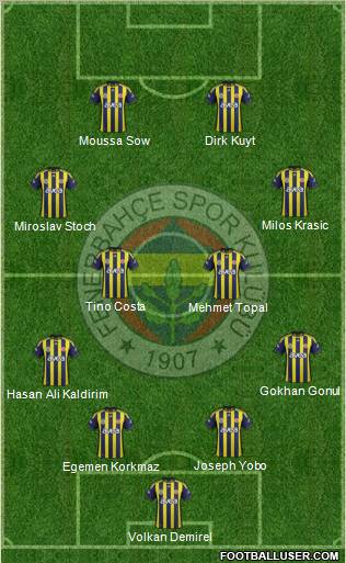 Fenerbahçe SK Formation 2012