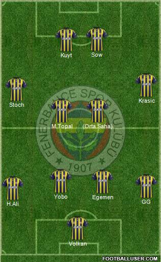 Fenerbahçe SK Formation 2012