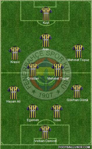 Fenerbahçe SK Formation 2012