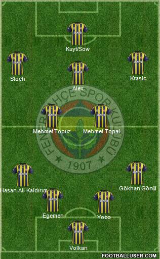 Fenerbahçe SK Formation 2012