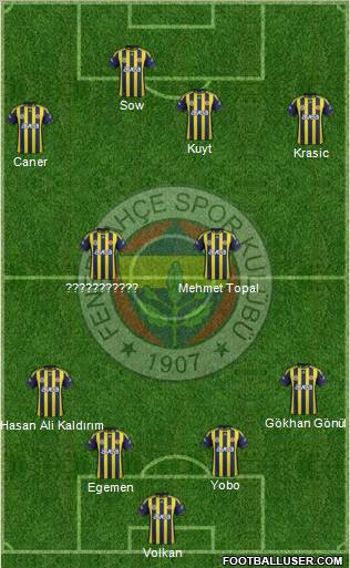Fenerbahçe SK Formation 2012