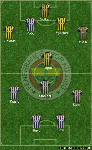 Fenerbahçe SK Formation 2012