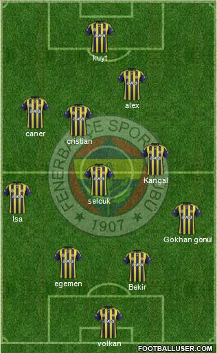 Fenerbahçe SK Formation 2012