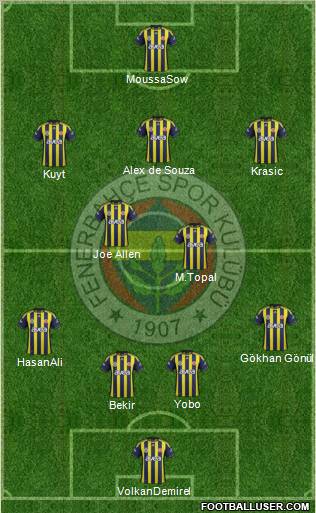 Fenerbahçe SK Formation 2012
