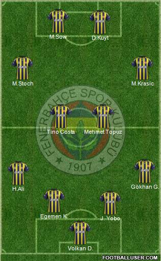 Fenerbahçe SK Formation 2012