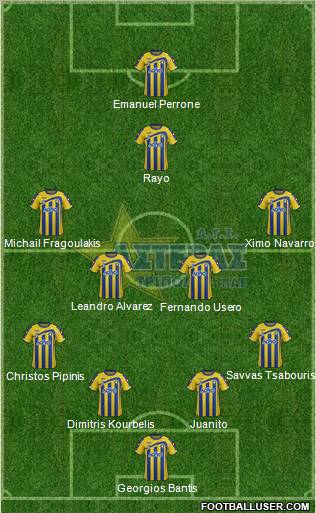 AGS Asteras Tripolis Formation 2012