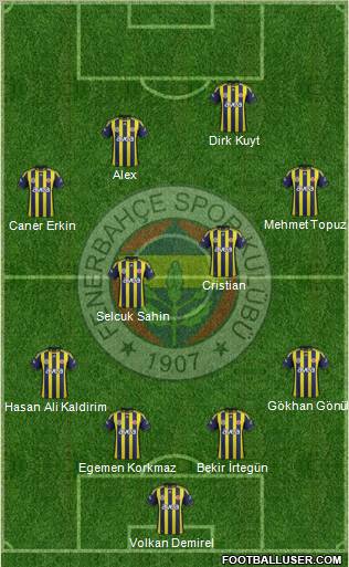 Fenerbahçe SK Formation 2012