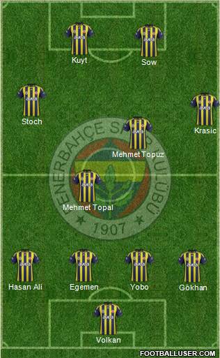 Fenerbahçe SK Formation 2012