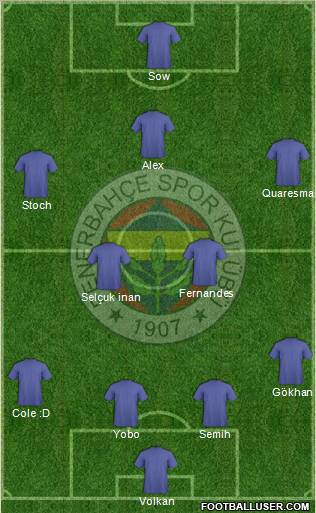 Fenerbahçe SK Formation 2012