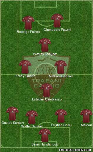 Trapani 4-5-1 football formation