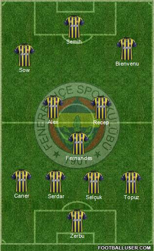 Fenerbahçe SK Formation 2012