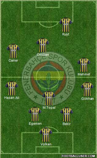 Fenerbahçe SK Formation 2012