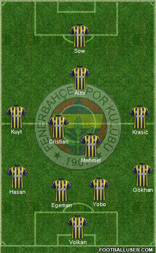 Fenerbahçe SK Formation 2012