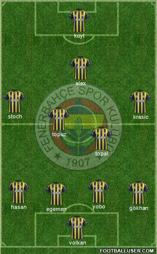 Fenerbahçe SK Formation 2012