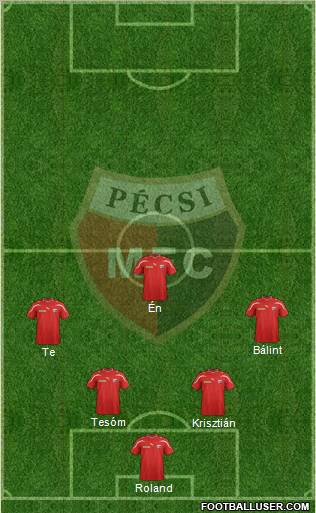 Pécsi Mecsek FC Formation 2012