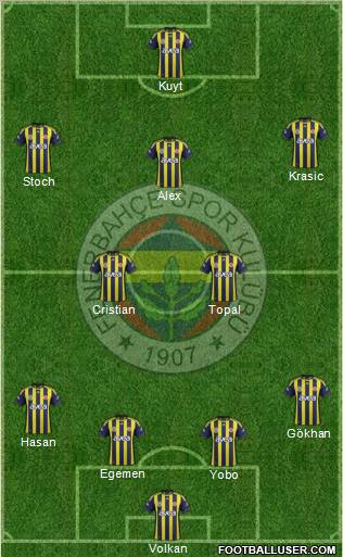 Fenerbahçe SK Formation 2012
