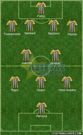 AGS Asteras Tripolis Formation 2012