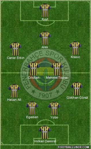 Fenerbahçe SK Formation 2012