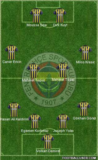 Fenerbahçe SK Formation 2012