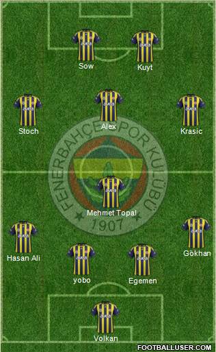 Fenerbahçe SK Formation 2012