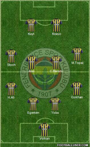 Fenerbahçe SK Formation 2012