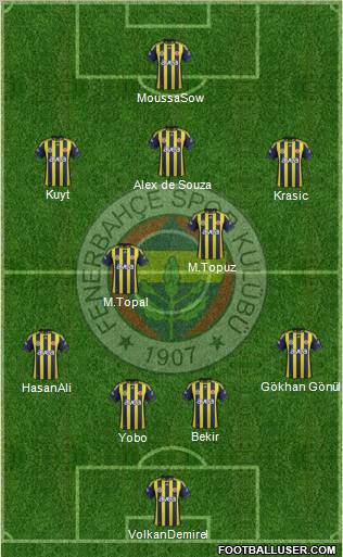 Fenerbahçe SK Formation 2012