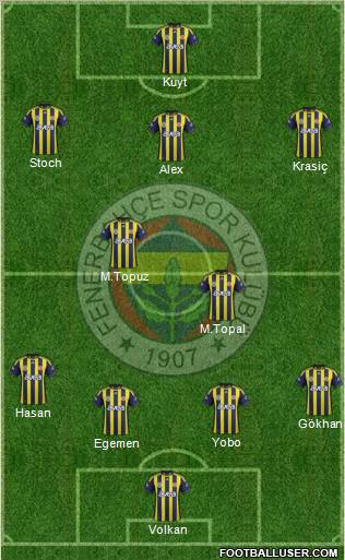 Fenerbahçe SK Formation 2012
