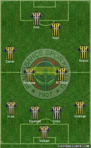 Fenerbahçe SK Formation 2012