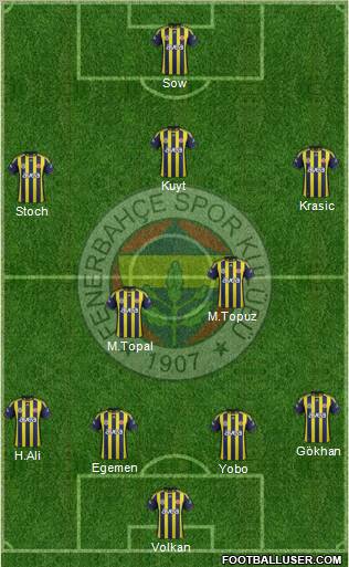 Fenerbahçe SK Formation 2012