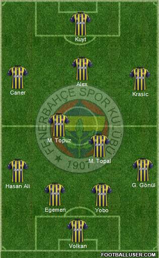 Fenerbahçe SK Formation 2012