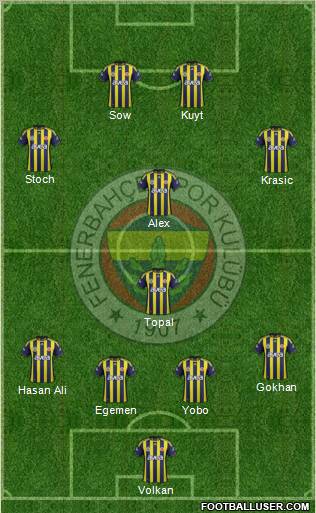 Fenerbahçe SK Formation 2012