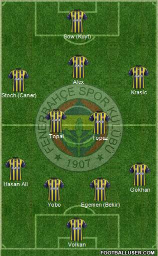 Fenerbahçe SK Formation 2012